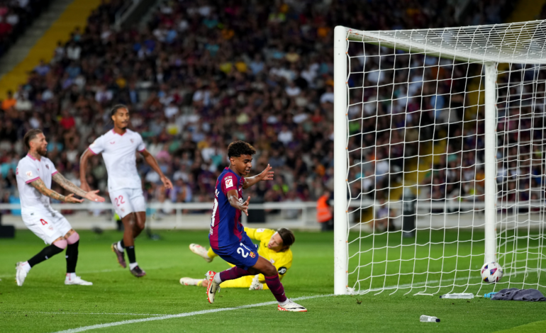 Sergio Ramos scores own-goal for Barcelona from Lamine Yamal who he led out as mascot seven years ago