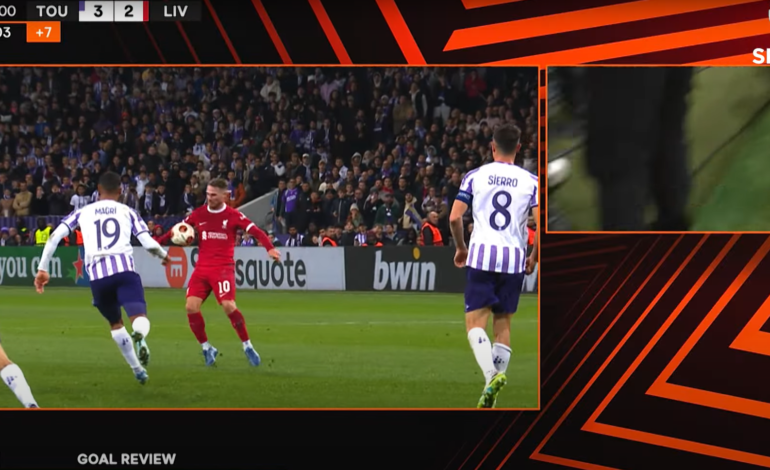 ‘Pathetic’ – Liverpool fans left fuming as VAR punishes Alexis Mac Allister for handball late on in Toulouse defeat