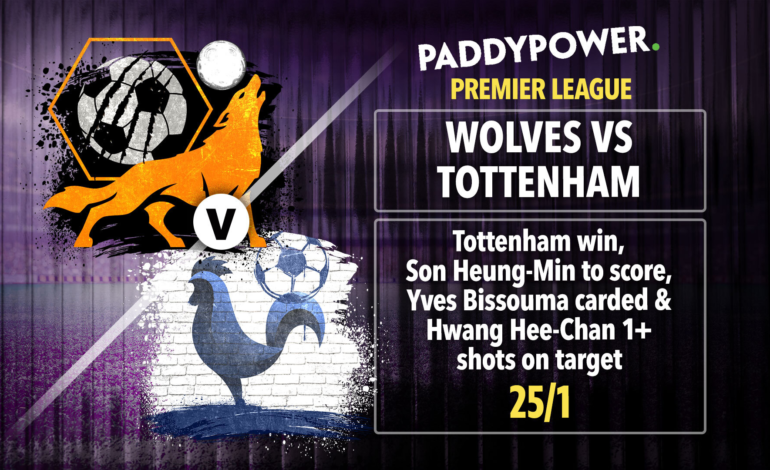 Wolves vs Spurs talkSPORT bet boost on Paddy Power now 25/1