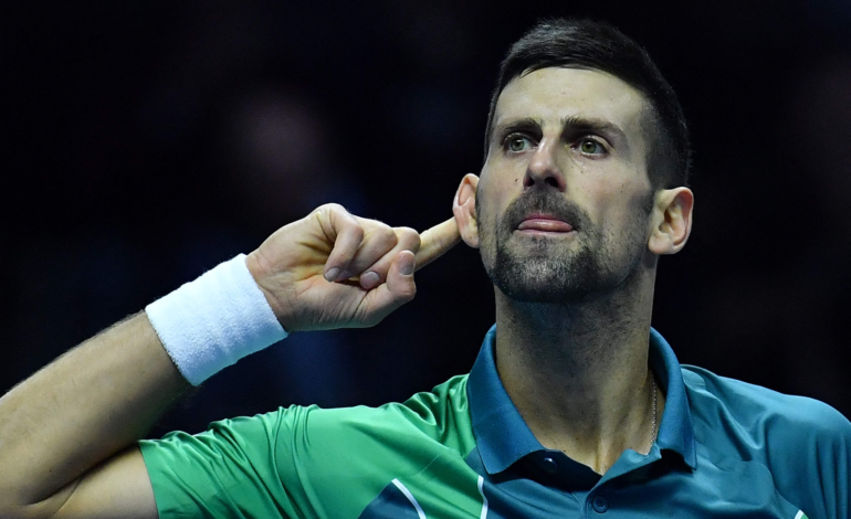 Novak Djokovic destroys racket in fit of rage at ATP Tour Finals before achieving record-extending milestone