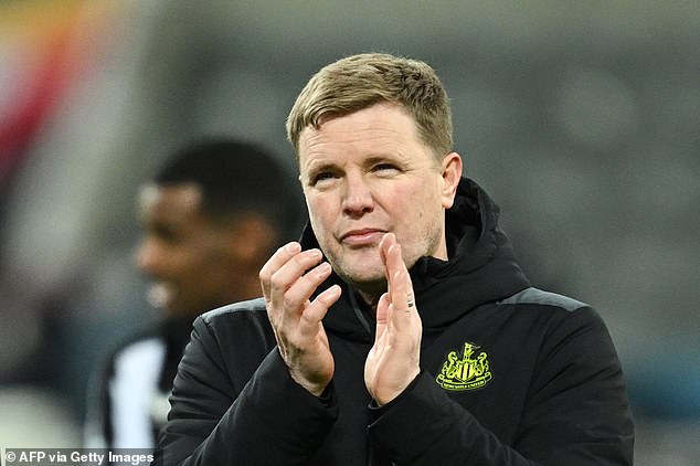 Eddie Howe speaks of 'PAIN' after Newcastle fail to reach Champions League last-16 following 2-1 defeat by AC Milan – but insists his side 'should not' have protected a draw to qualify for Europa League