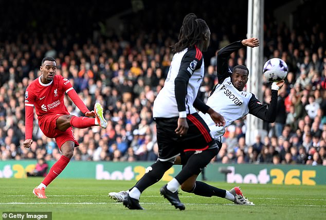 Fulham 1-3 Liverpool: Reds keep Premier League title hopes alive thanks to second-half goals from Ryan Gravenberch and Diogo Jota – after Alexander-Arnold's sublime free-kick